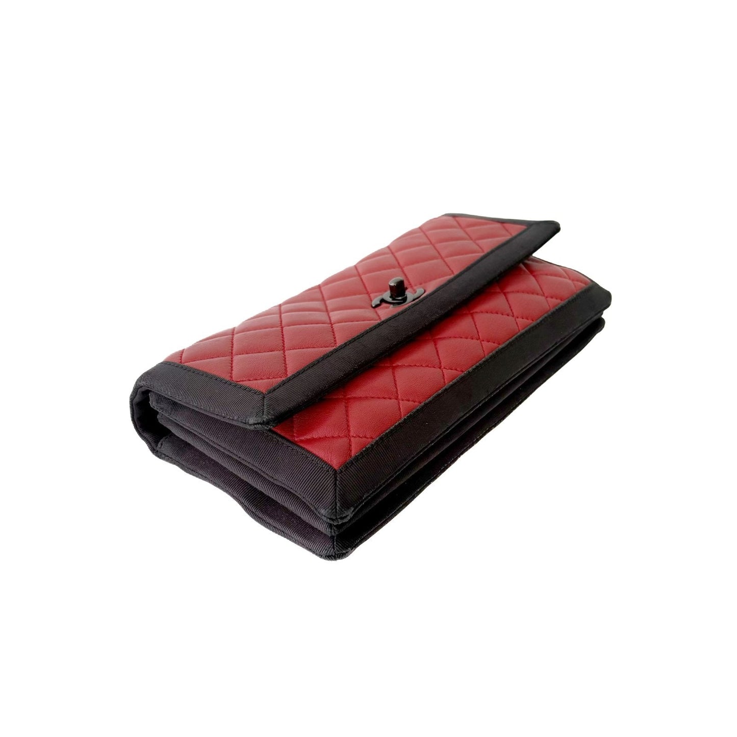 Seasonal Flap Bag Red and Black Bicolor