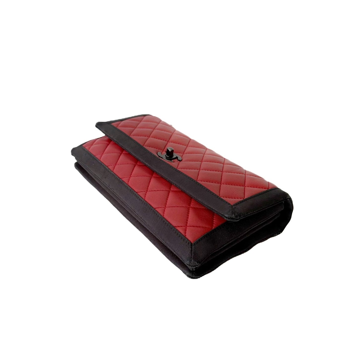 Seasonal Flap Bag Red and Black Bicolor