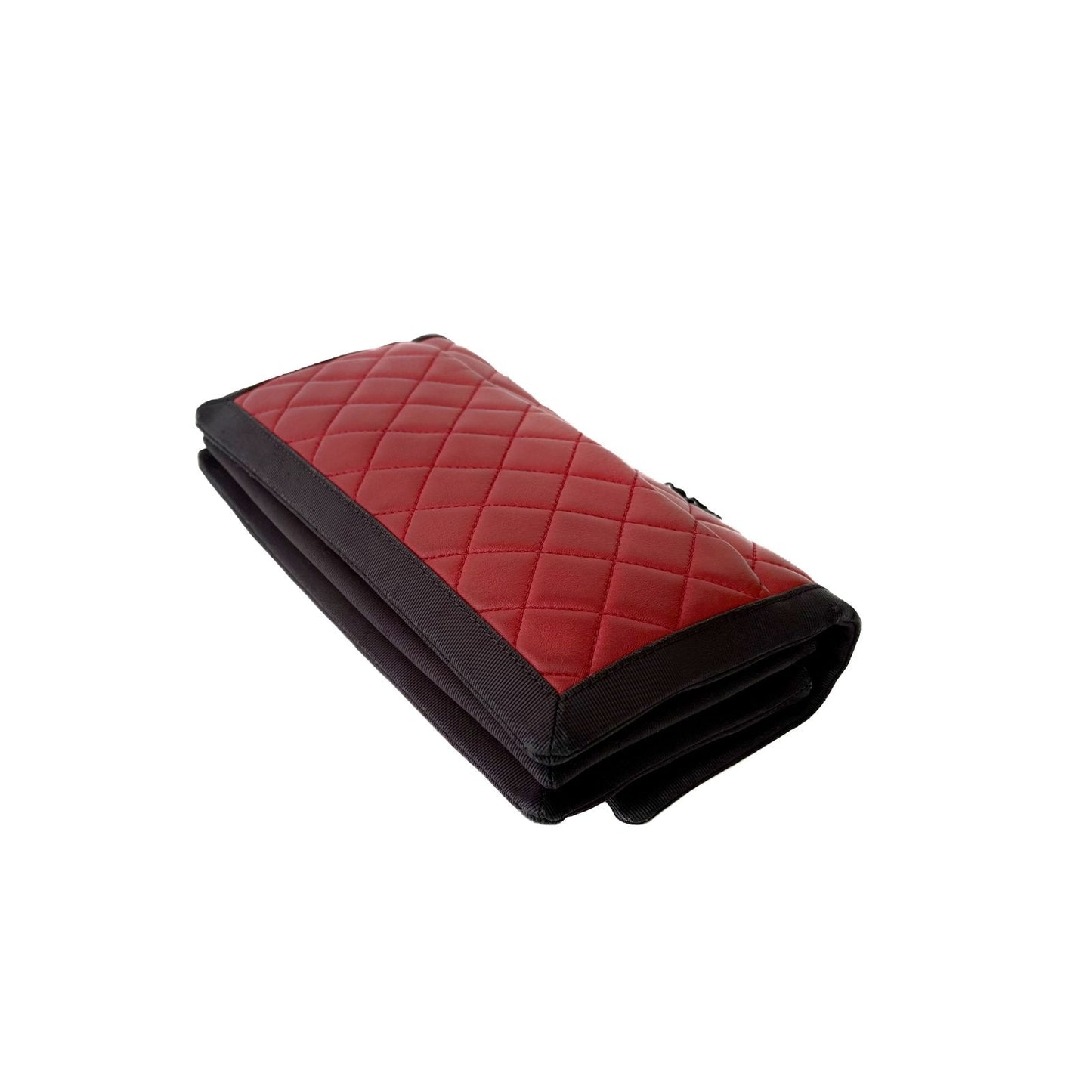 Seasonal Flap Bag Red and Black Bicolor