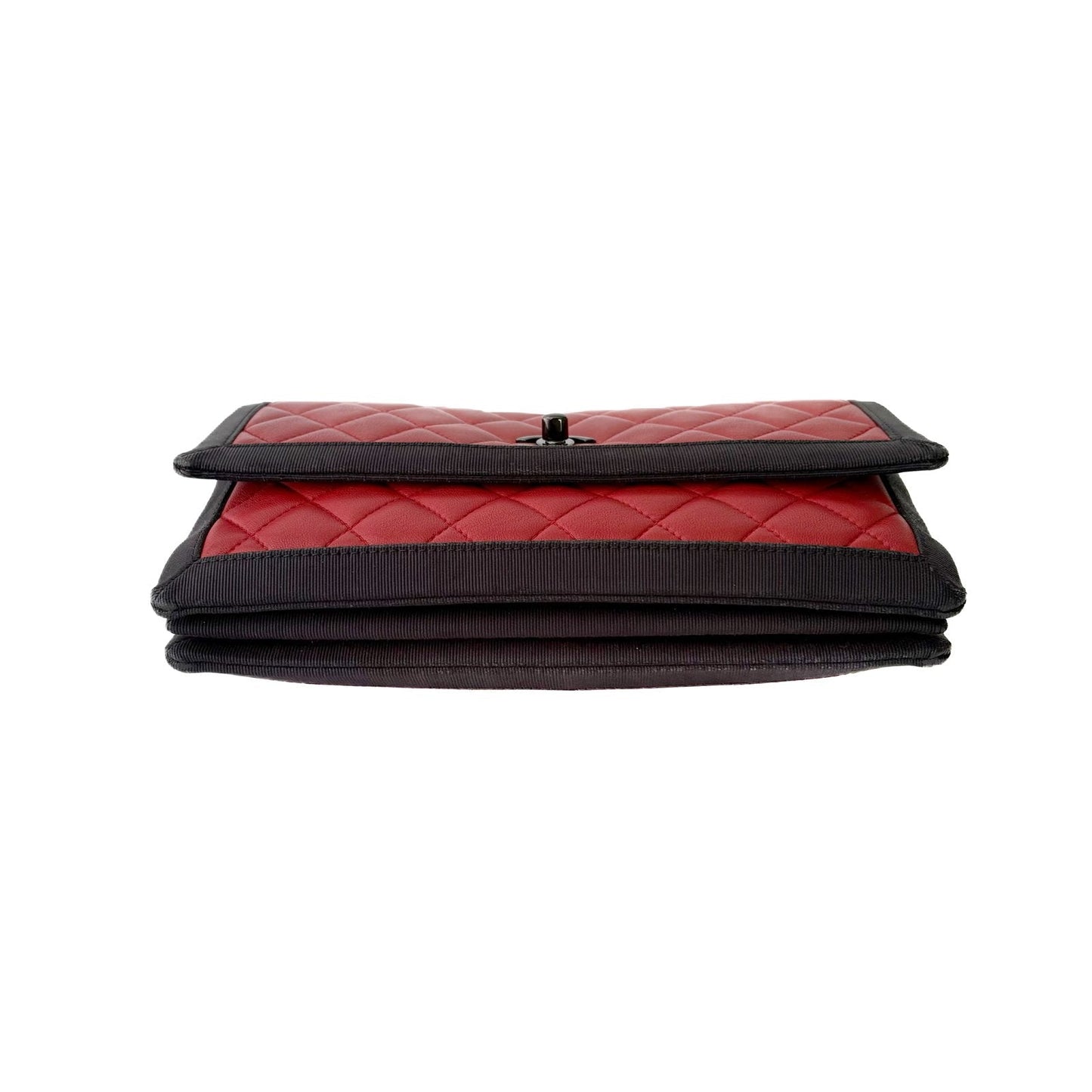 Seasonal Flap Bag Red and Black Bicolor