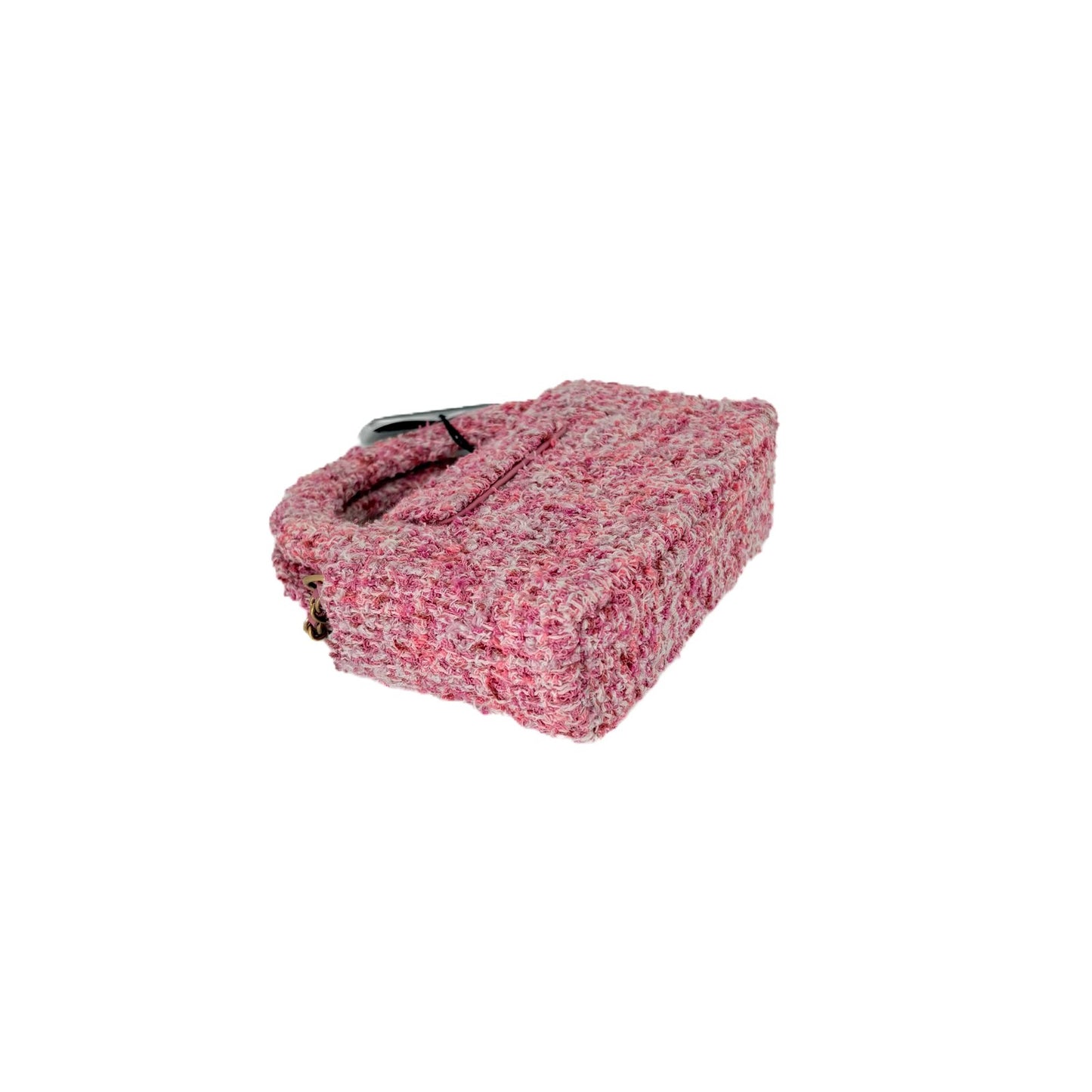 Mini Shopping Tote Tweed Pink/White