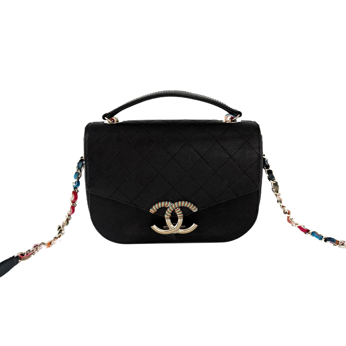 Cuba Flap Bag with Rainbow Hardware