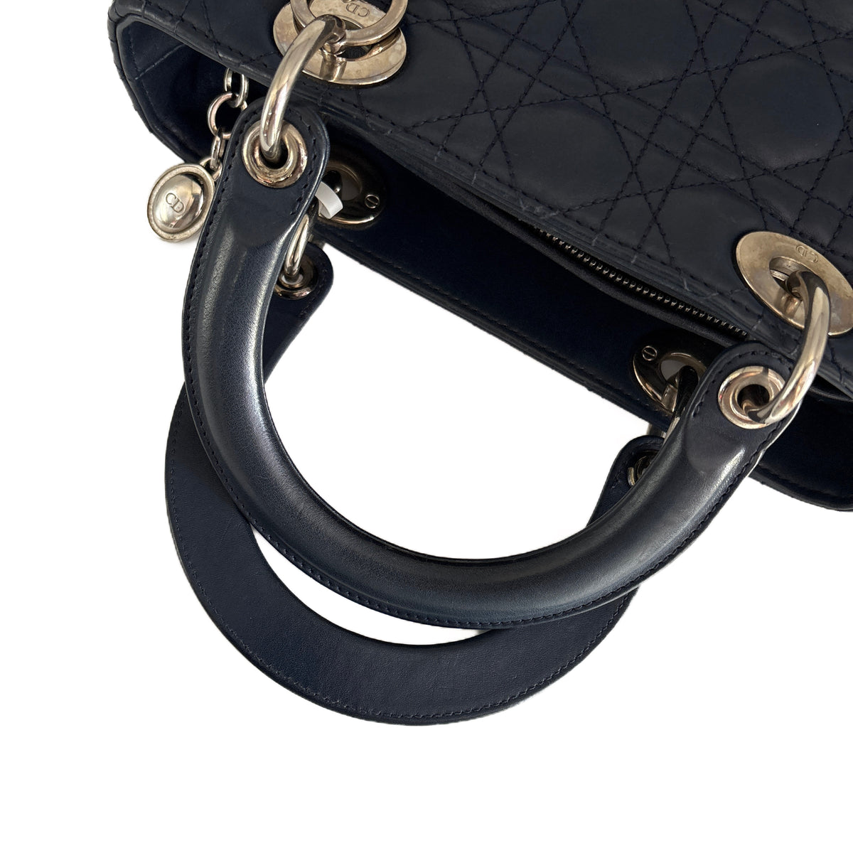 Lady Dior Medium Navy blue