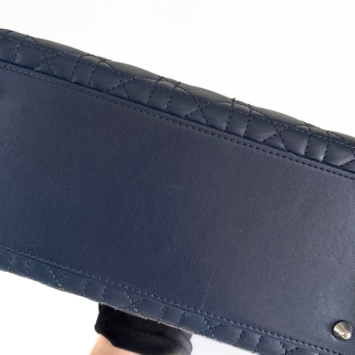 Lady Dior Medium Navy blue