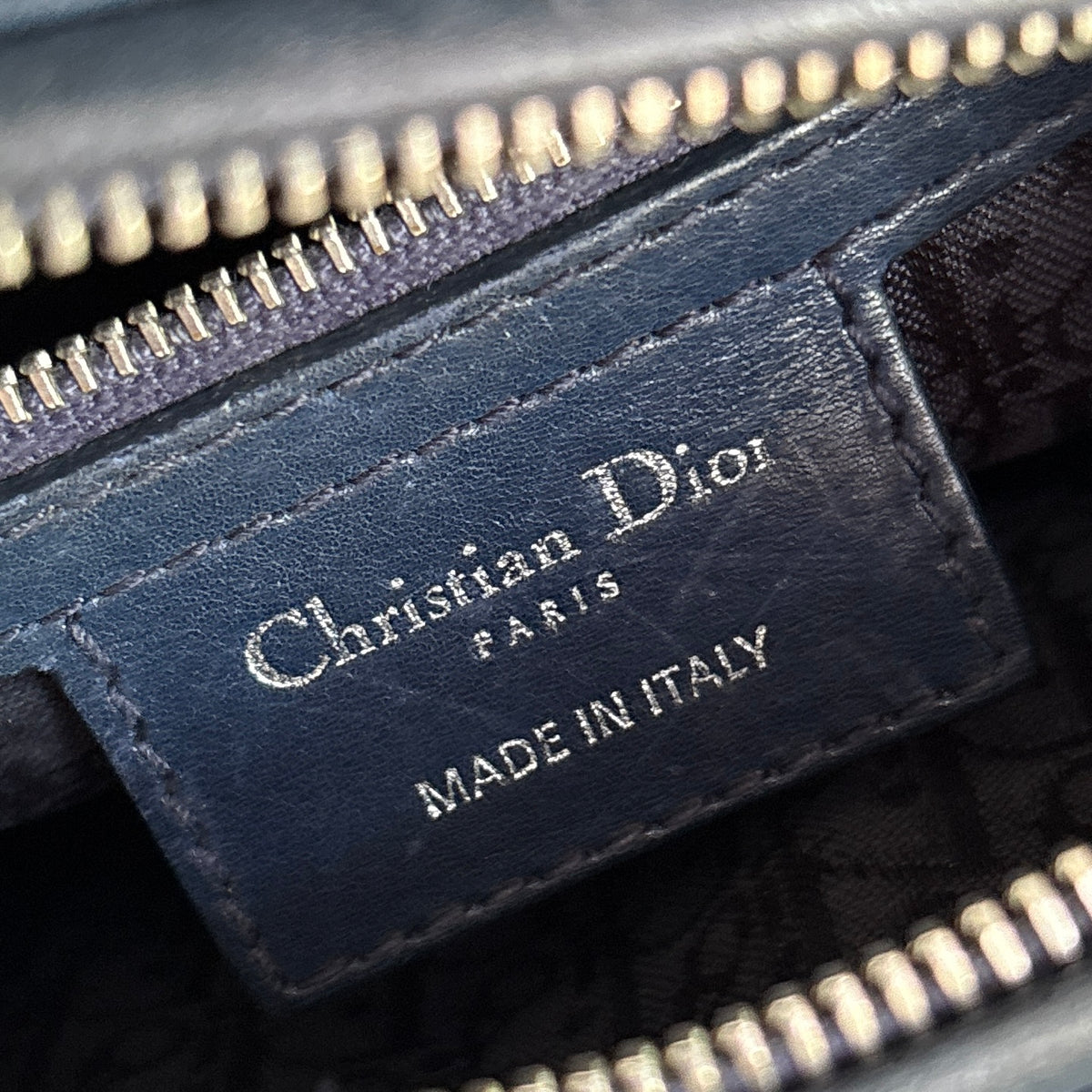 Lady Dior Medium Navy blue