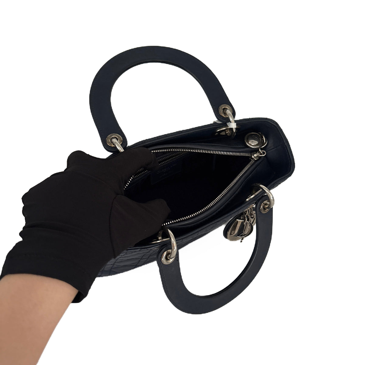 Lady Dior Medium Navy blue