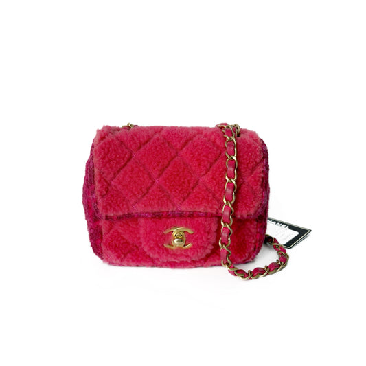 Small Shearling Flap Bag